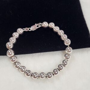 Sterling Silver Beaded Bracelet - Classic Silver Women’s Bracelet